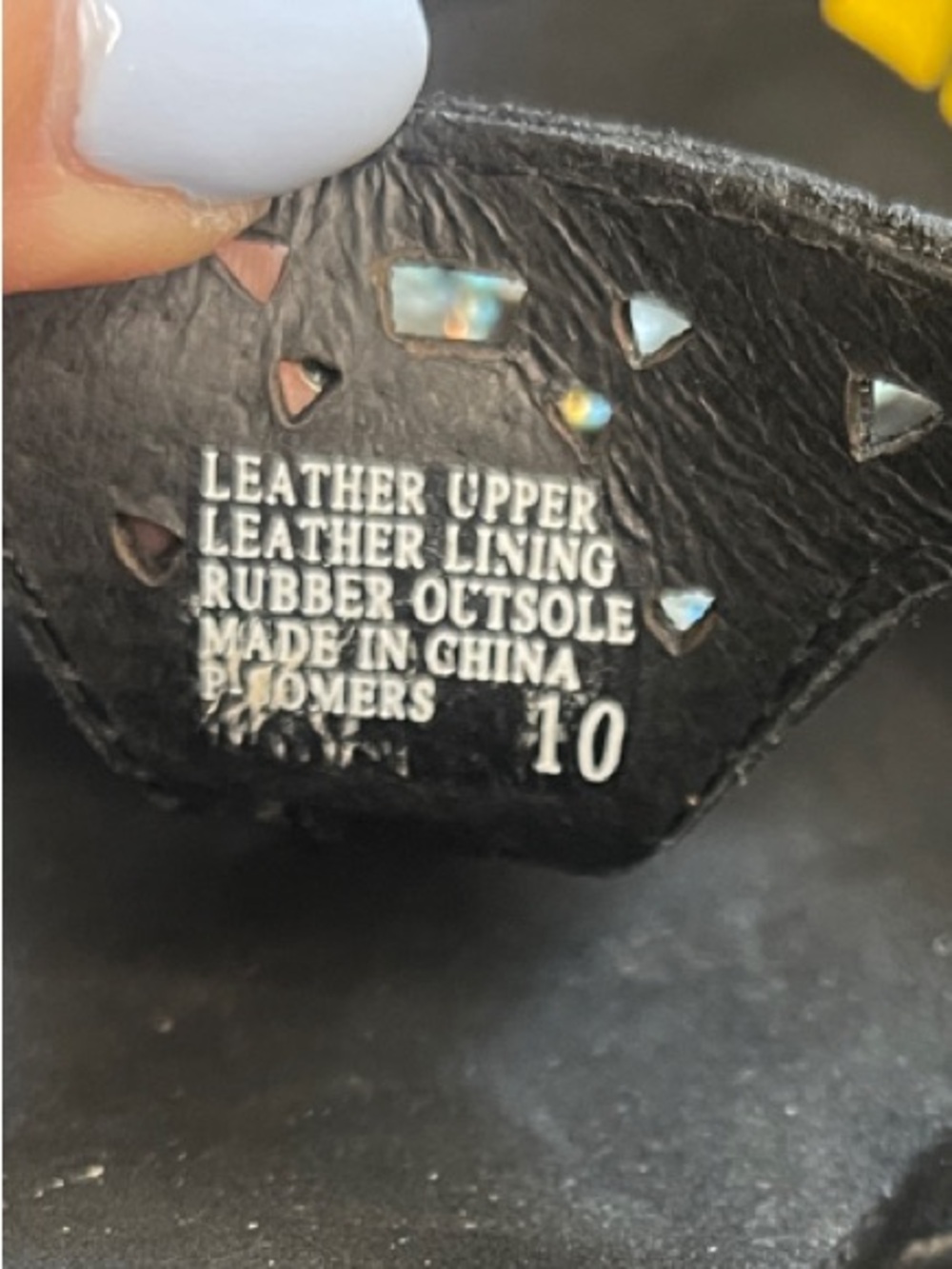 Yellow Box Black Jeweled Wedge Sandals 10M - Picture 3 of 16